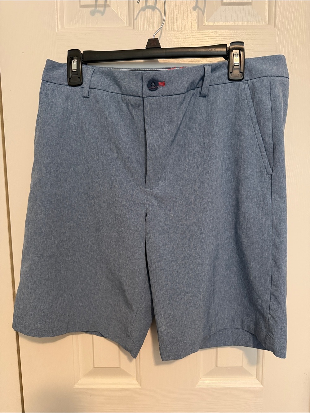 Izod Chambray Blue Flat Front Men's Shorts